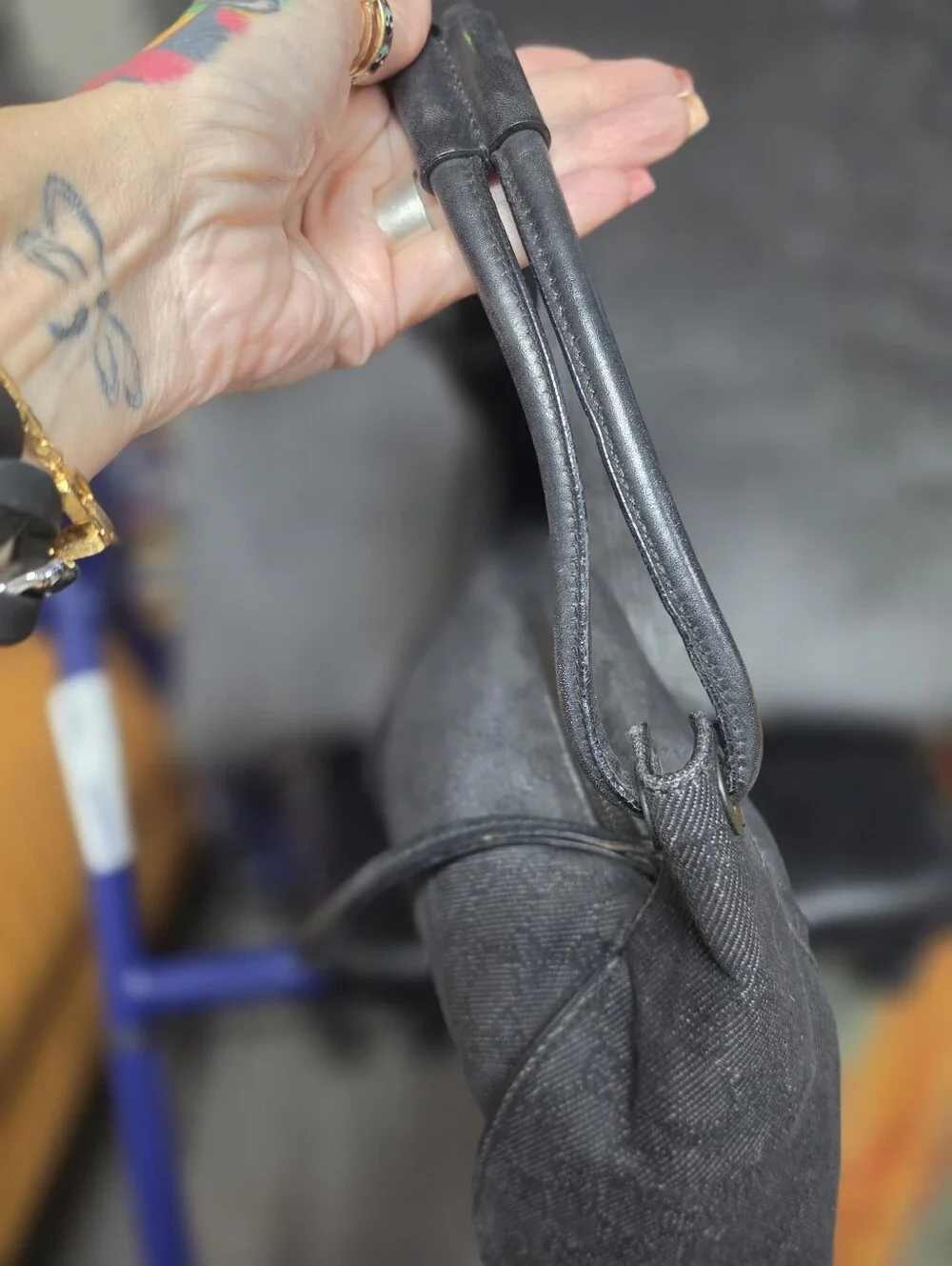 Vintage Gucci GG Monogram Canvas Small Hobo Bag